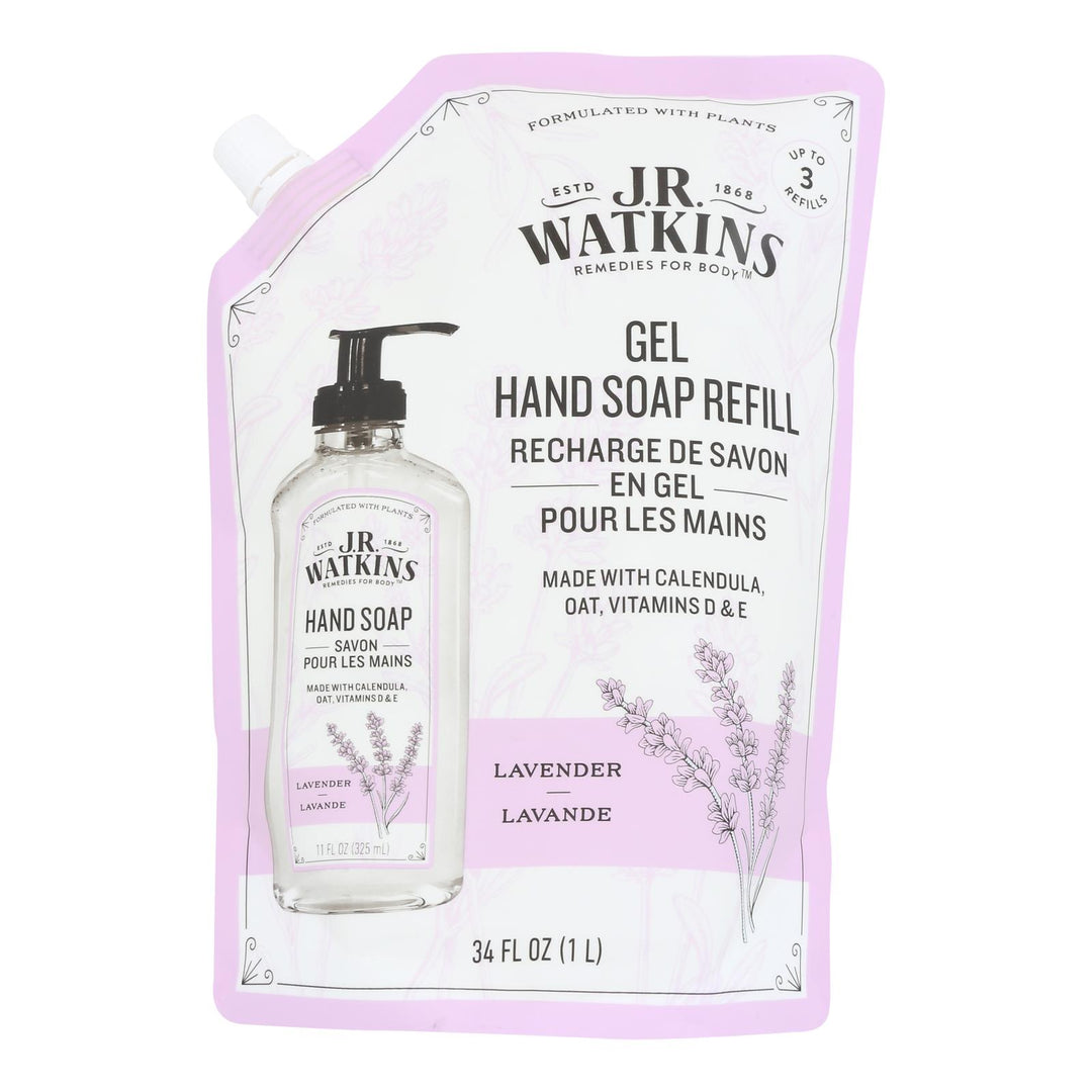 J.r. Watkins - Hand Soap Gel Refill Lavender - Case Of 3-34 Fz - Maras Green